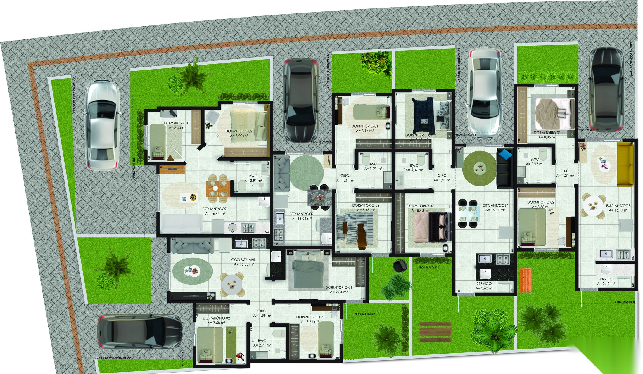 Planta humanizada — Residencial Vederti 12